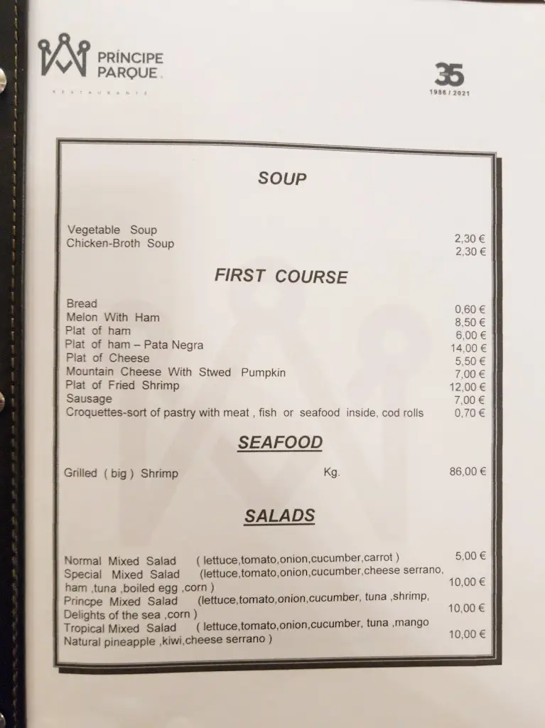 Menu_Príncipe Parque_Caldas das Taipas_image_1