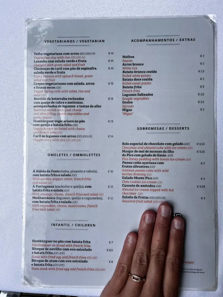 Menu_Restaurante Fonte Cuisine_Lajes do Pico_imagen_1