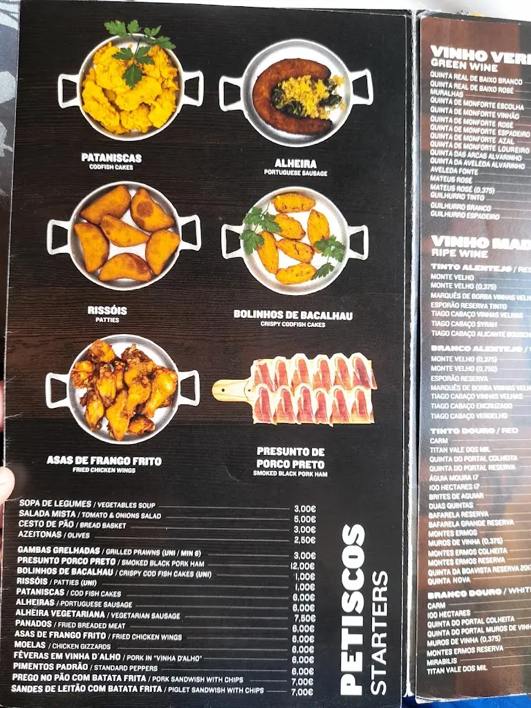 Menü_Tasca do s'Zé - Paredes_Cristelo_Bild_1