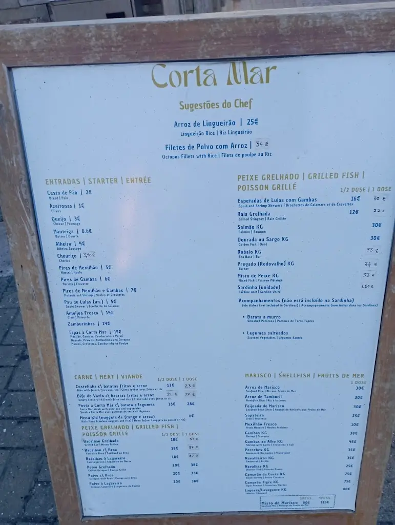 Menu_Restaurante Convívio Do Mar_Apúlia_imagen_1