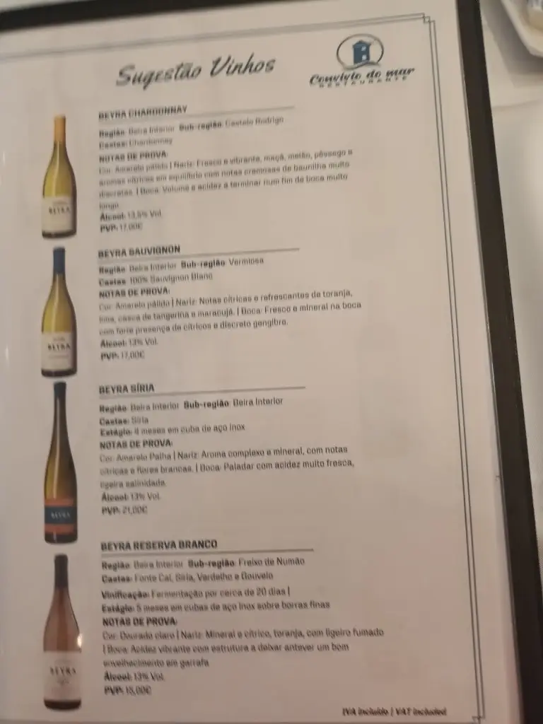 Menu_Restaurante Convívio Do Mar_Apúlia_imagen_4