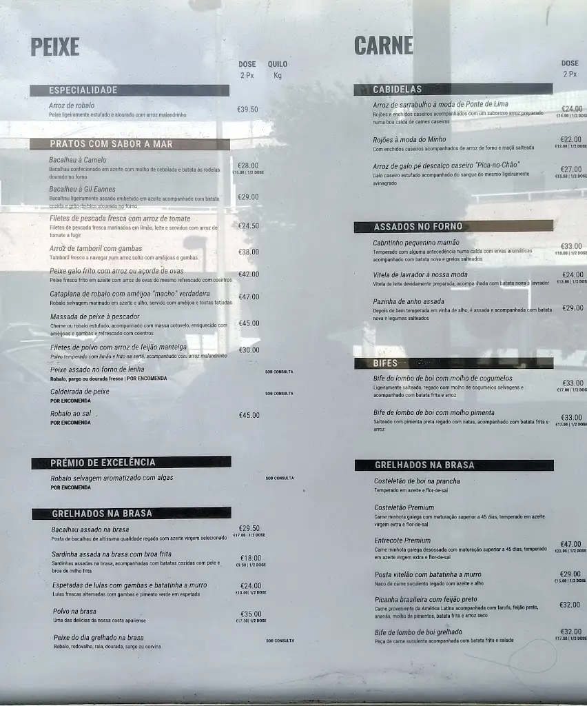 Menu_Restaurante Camelo Apúlia_Apúlia_immagine_1