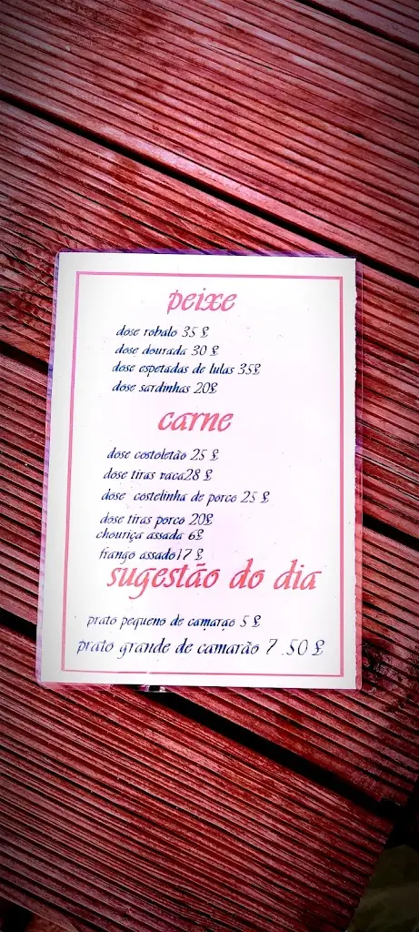 Menu_Cantinho dos Pescadores_Apúlia_immagine_3