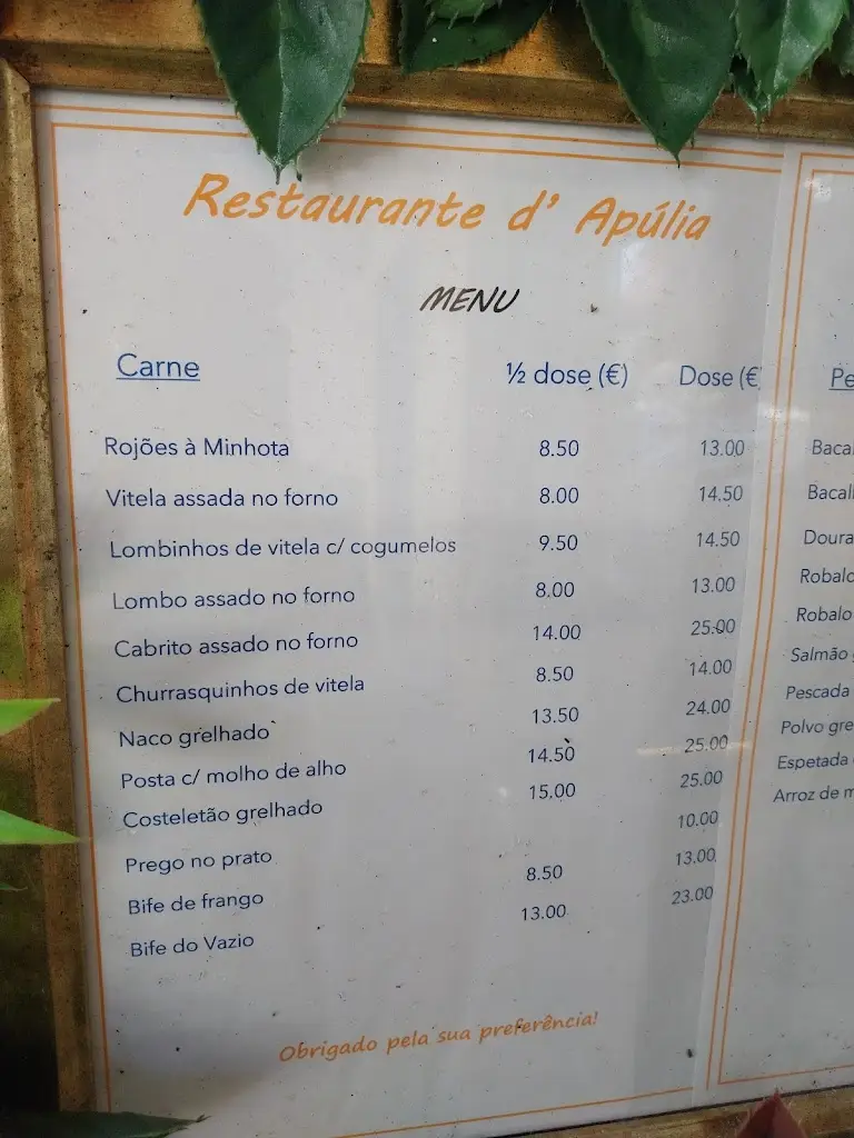 Menu_Restaurante D'Apúlia_Apúlia_image_2
