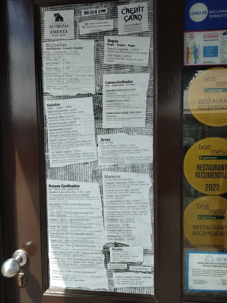 Menu_Restaurante A Cabana_Apúlia_image_4