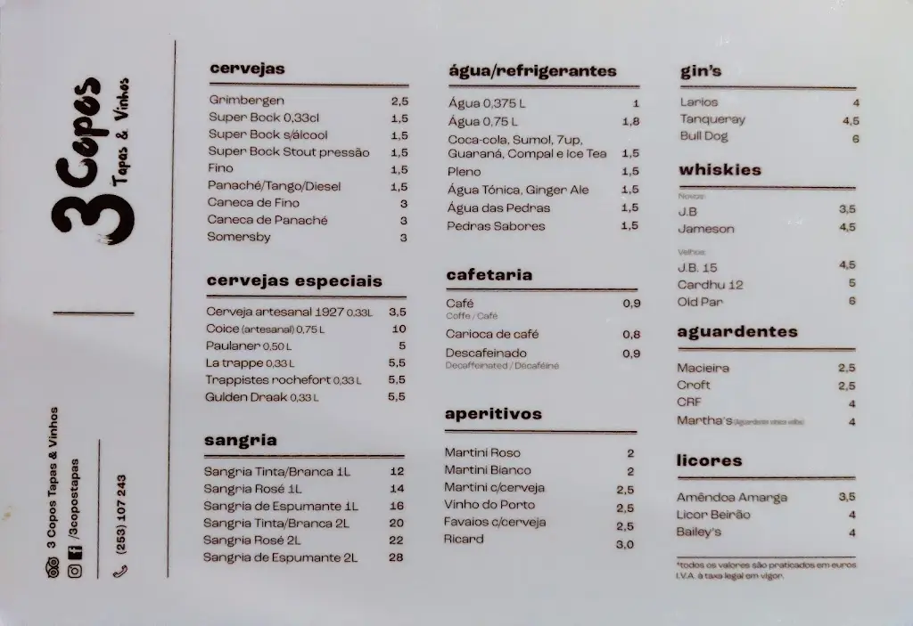 Menu_3 Copos - Tapas e Vinhos_Apúlia_imagen_1