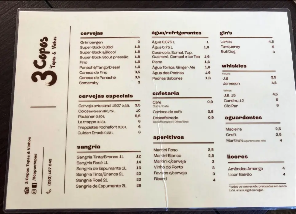 Menu_3 Copos - Tapas e Vinhos_Apúlia_imagen_4