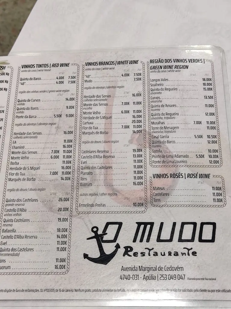 Menu_O Mudo Restaurant_Apúlia_immagine_4