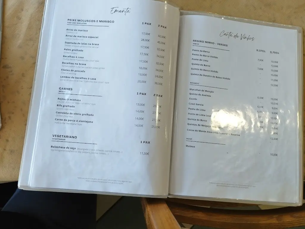 Menu_Restaurante Cantinho Dos Lirios_Apúlia e Fão_immagine_1