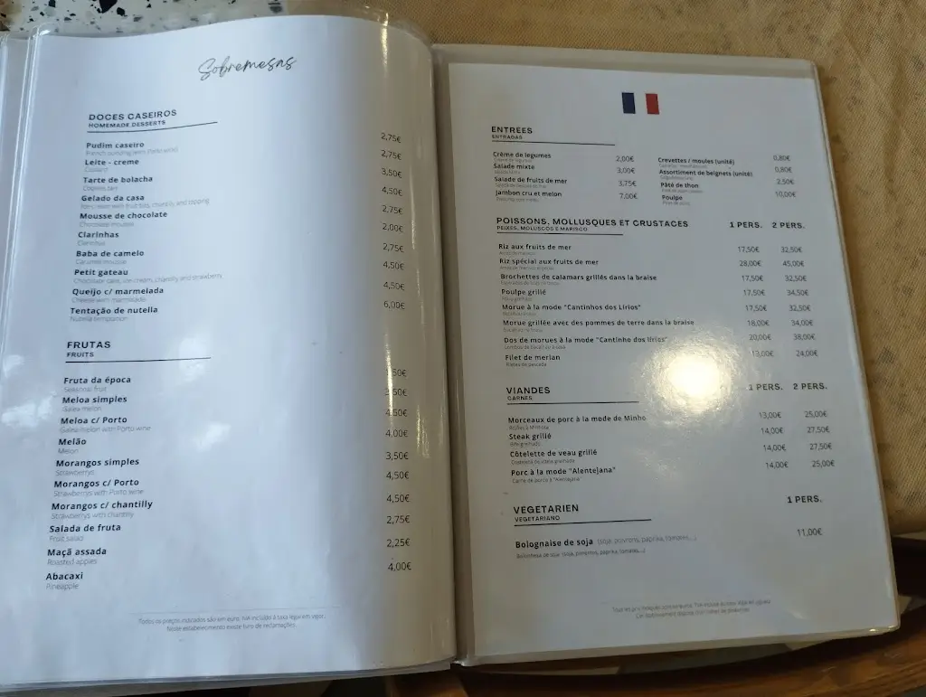 Menu_Restaurante Cantinho Dos Lirios_Apúlia e Fão_immagine_2