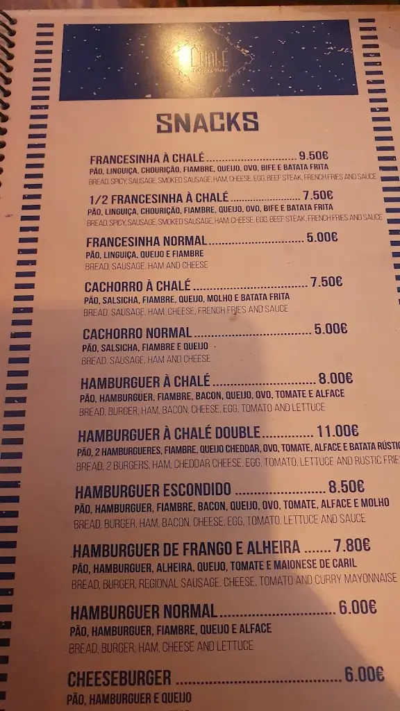 Menu_Chalé Tapas Bar_Apúlia e Fão_immagine_2