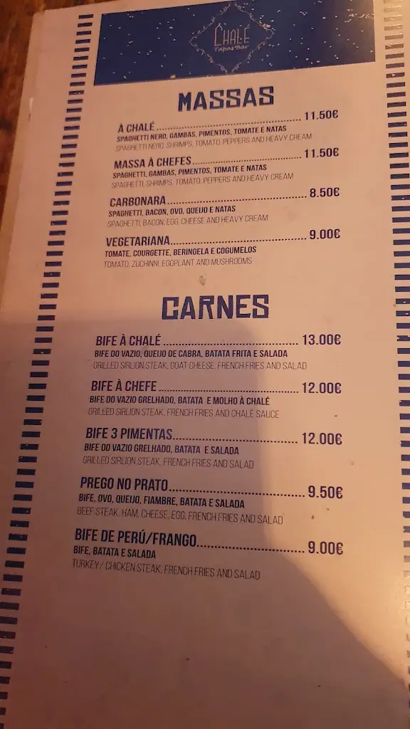 Menu_Chalé Tapas Bar_Apúlia e Fão_immagine_3
