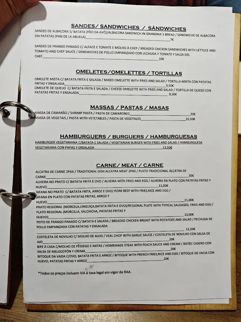 Menu_Restaurante O Internacional_Angra do Heroísmo_immagine_3