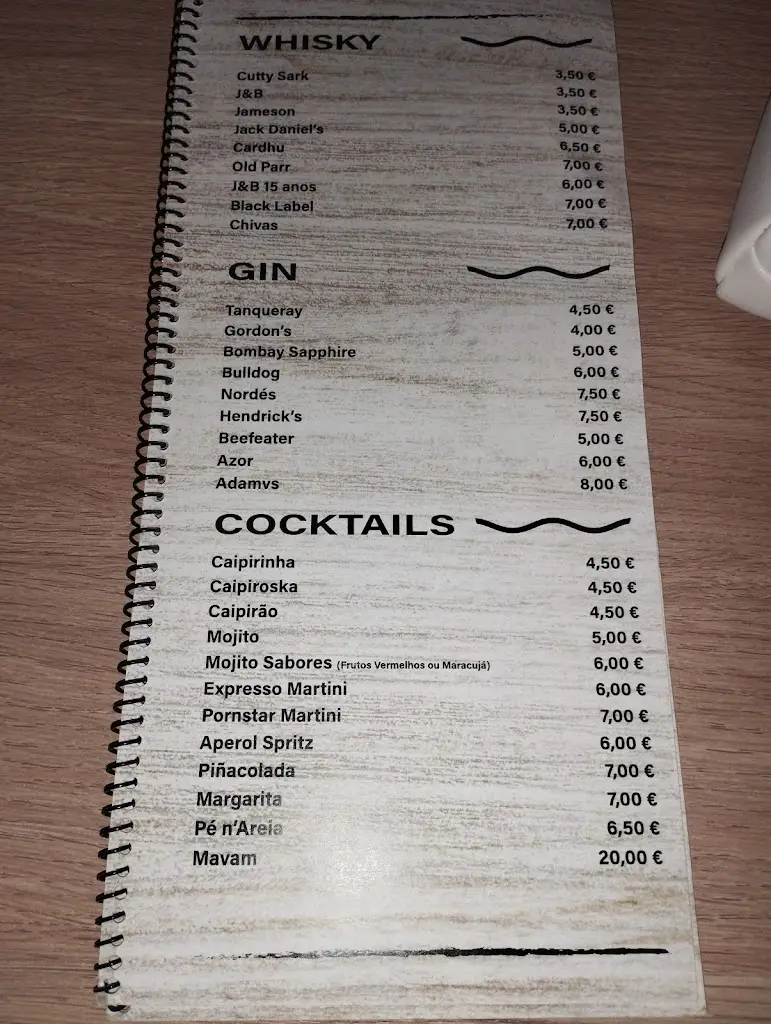 Menu_Restaurante Pé N'Areia_Apúlia e Fão_immagine_2