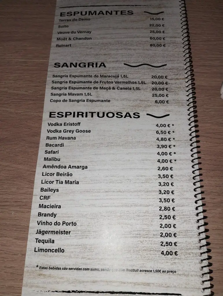 Menu_Restaurante Pé N'Areia_Apúlia e Fão_immagine_3