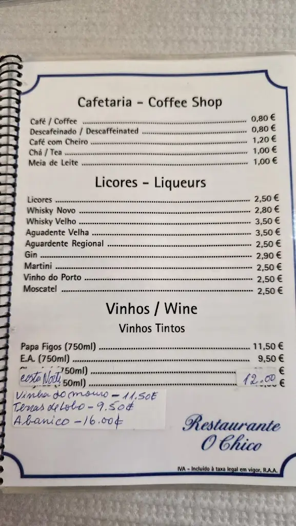 Menu_O Chico_Angra do Heroísmo_immagine_1