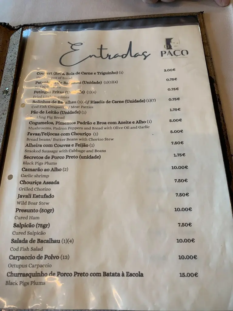 Menu_O Paço_Cabeceiras de Basto_imagen_1