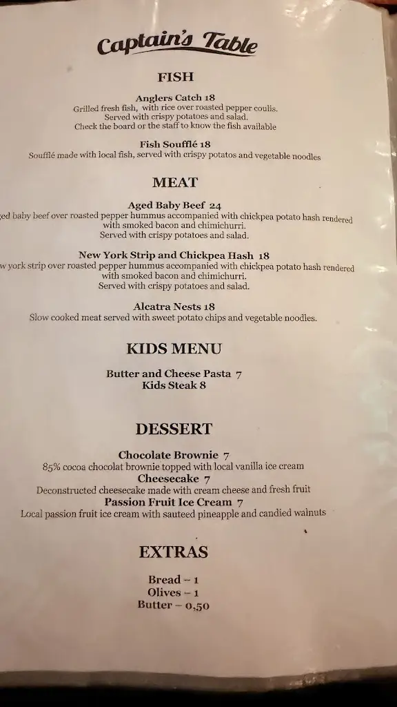 Menu_Captain's Table_Angra do Heroísmo_immagine_1