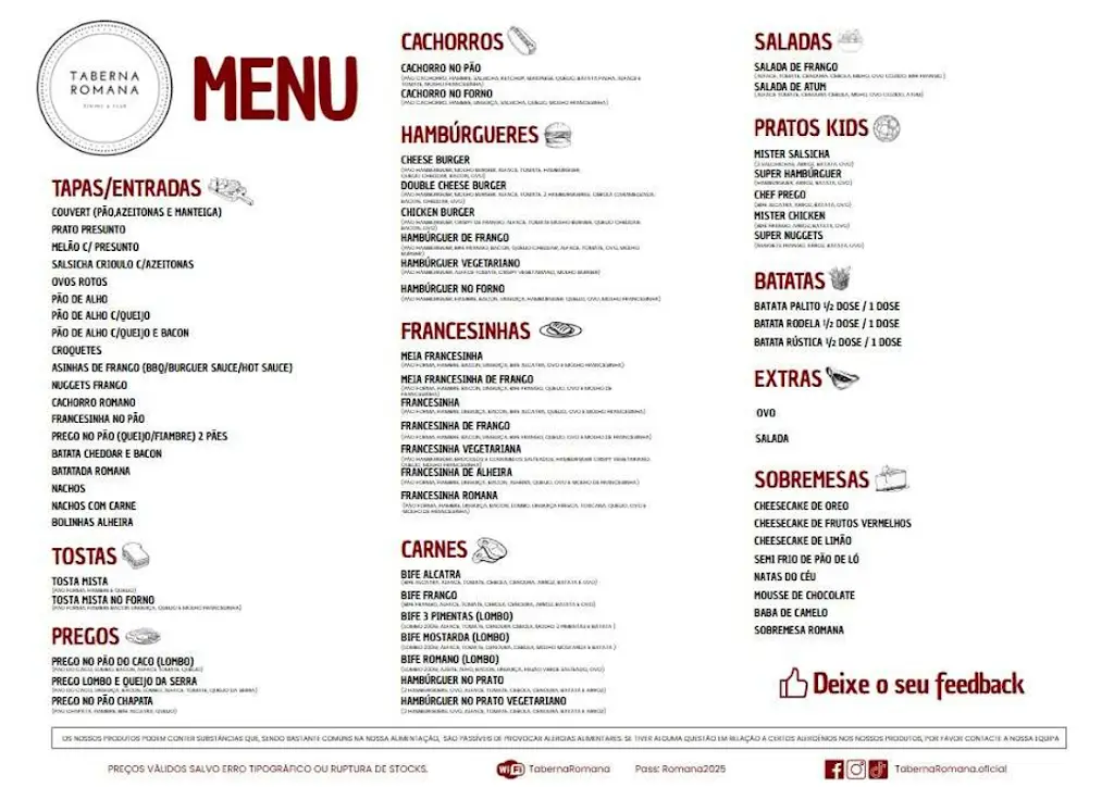 Menu_Taberna Romana_Caldas de Vizela_immagine_1
