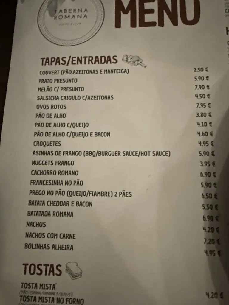 Menu_Taberna Romana_Caldas de Vizela_immagine_4