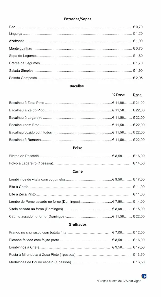 Menu_Restaurante Zeca Pinto - Prato do dia_Caldas de Vizela_immagine_1