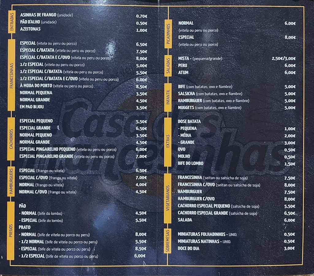 Menu_Casa das Francesinhas do Pingarelho_Caldas de Vizela_image_2