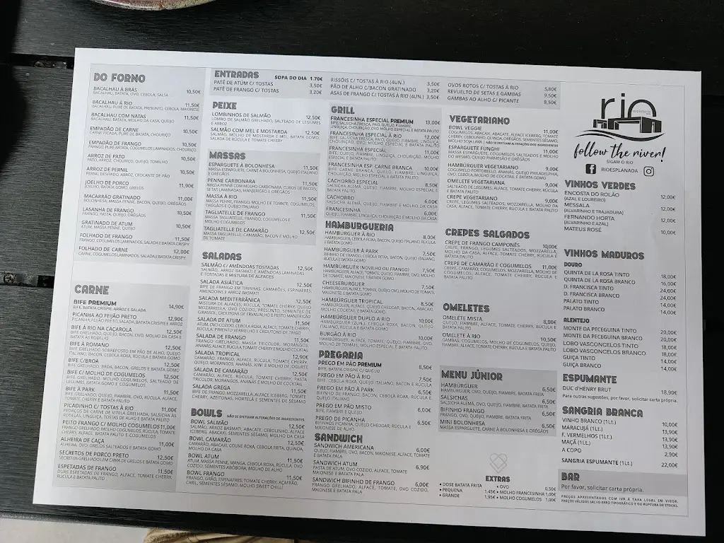 Menu_Rio Esplanada_Caldas de Vizela_immagine_2
