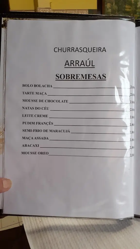 Menu_Churrasqueira Arraúl_Gandra_immagine_3