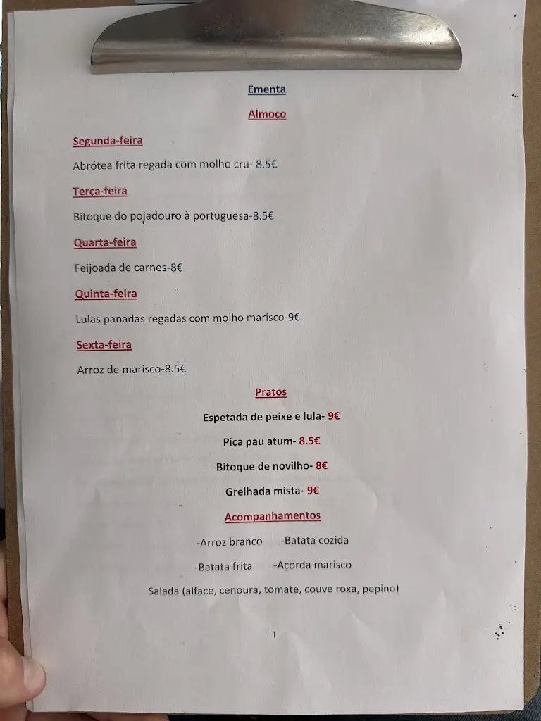 Menu_Beira Mar Restaurant Angra_Angra do Heroísmo_immagine_1