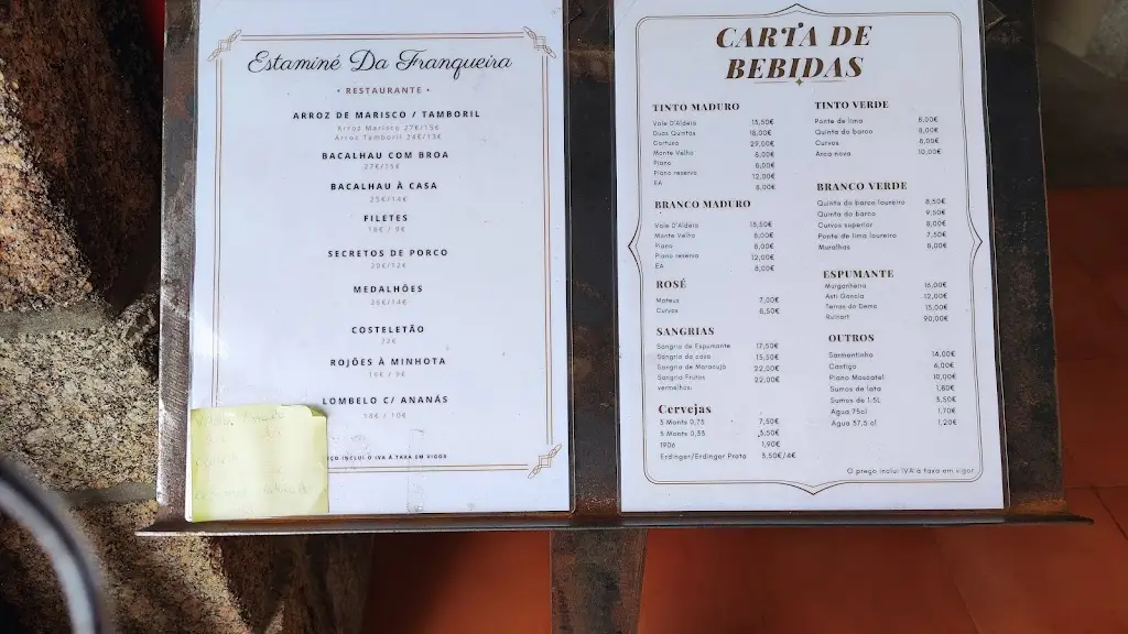 Menu_Estaminé da Franqueira_Macieira de Rates_immagine_4