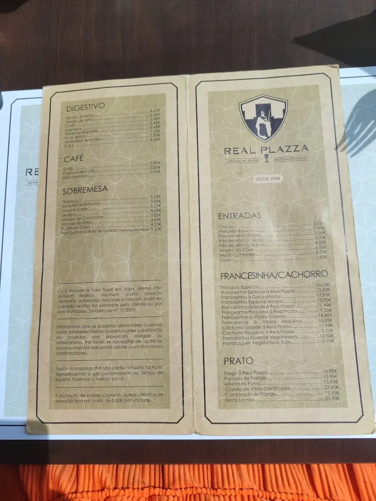 Menu_Real Plazza_Guimarães_image_1