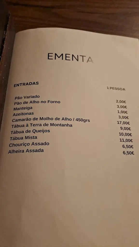 Menu_Terra da Montanha Restaurant_Real_immagine_2
