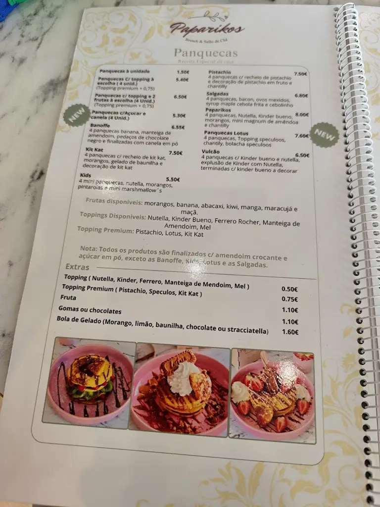 Menu_Paparikos Brunch & Salão de Chá_Ronfe_imagen_1