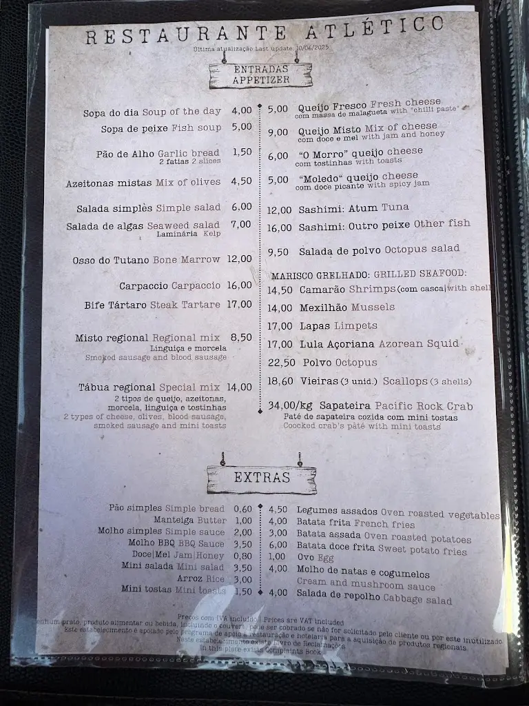 Menu_Restaurant Atletico_Horta_immagine_1