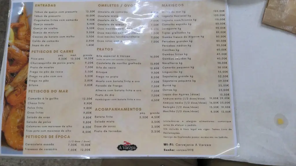 Menu_Cervejaria A Várzea_Várzea_immagine_1