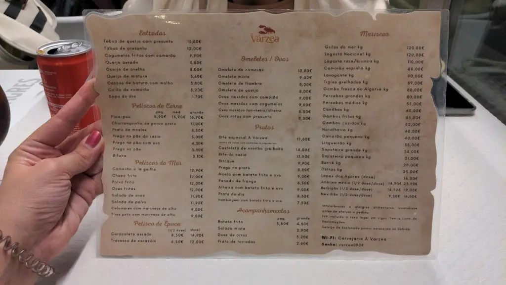 Menu_Cervejaria A Várzea_Várzea_immagine_2