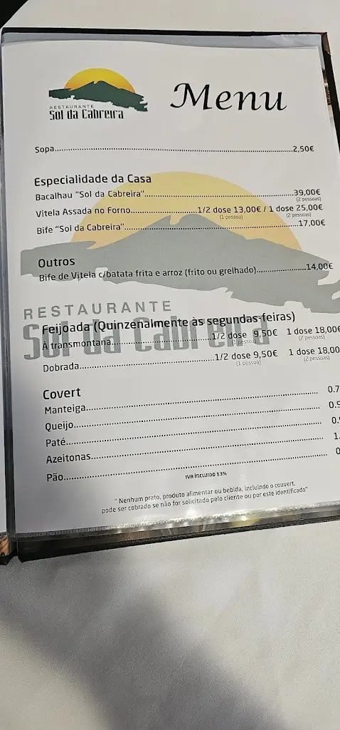 Menu_Sol da Cabreira_Vieira do Minho_immagine_1