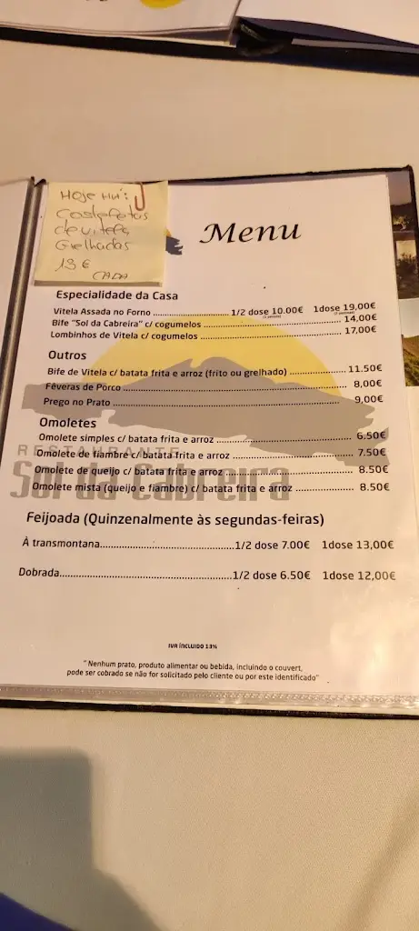 Menu_Sol da Cabreira_Vieira do Minho_immagine_2