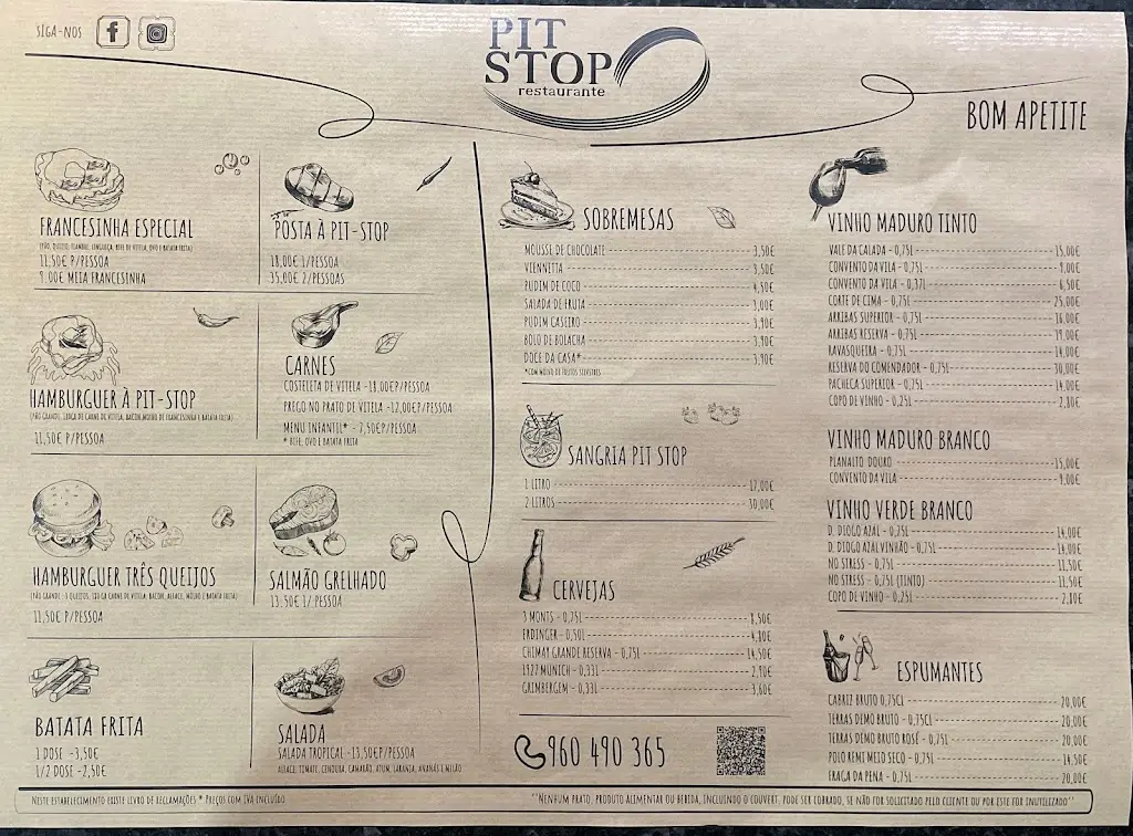 Menü_Pit Stop_Vieira do Minho_Bild_1