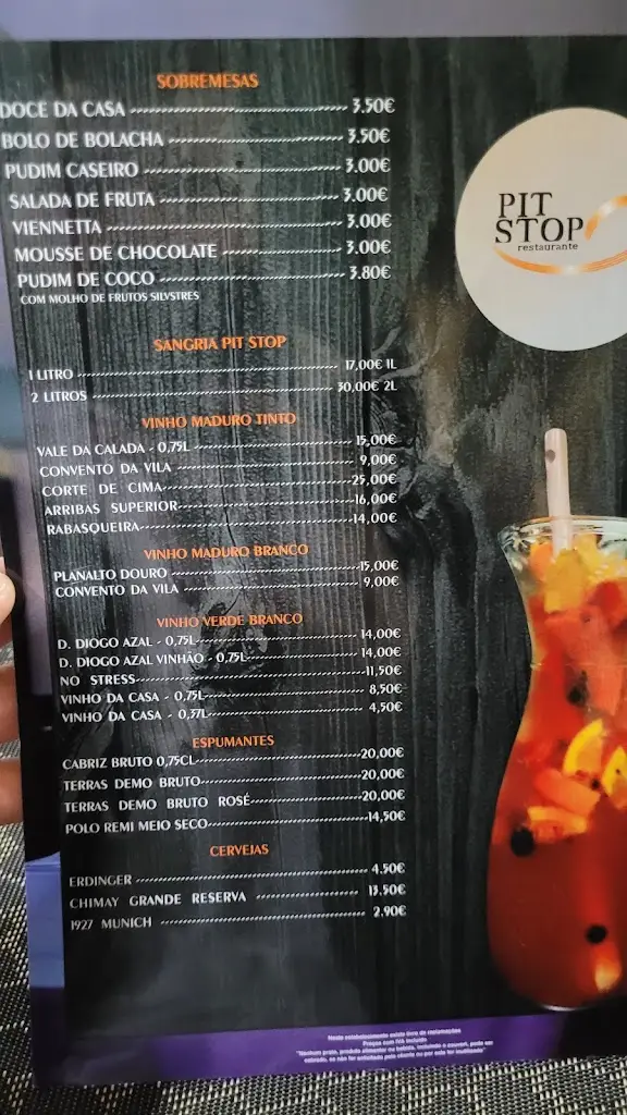 Menü_Pit Stop_Vieira do Minho_Bild_3