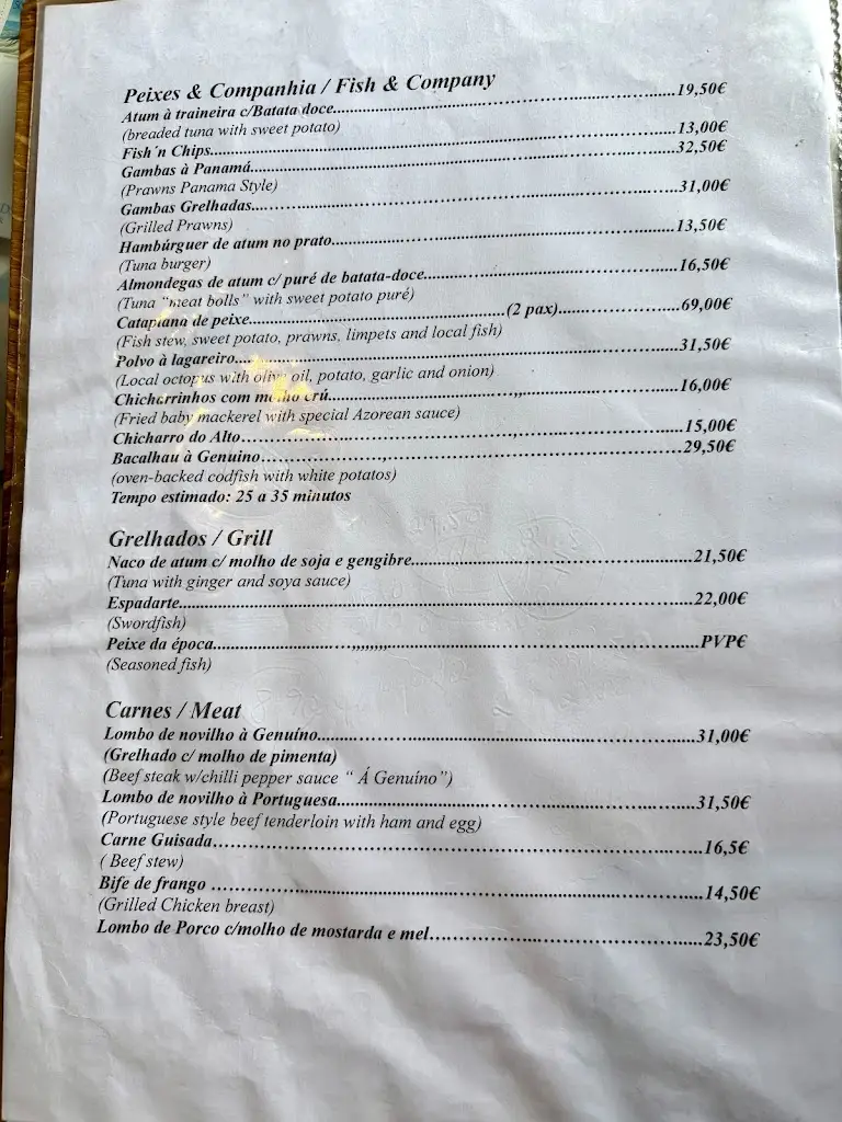 Menu_Genuíno Restaurante_Horta_immagine_3