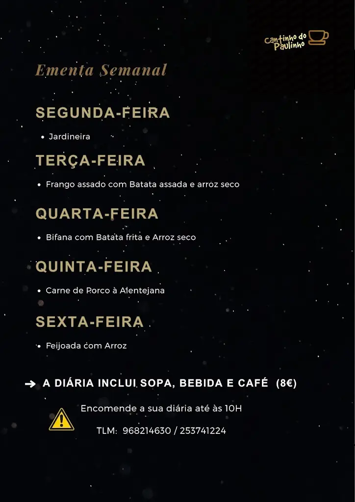 Menu_O Cantinho do Paulinho - Restaurante e café_Vieira do Minho_immagine_1