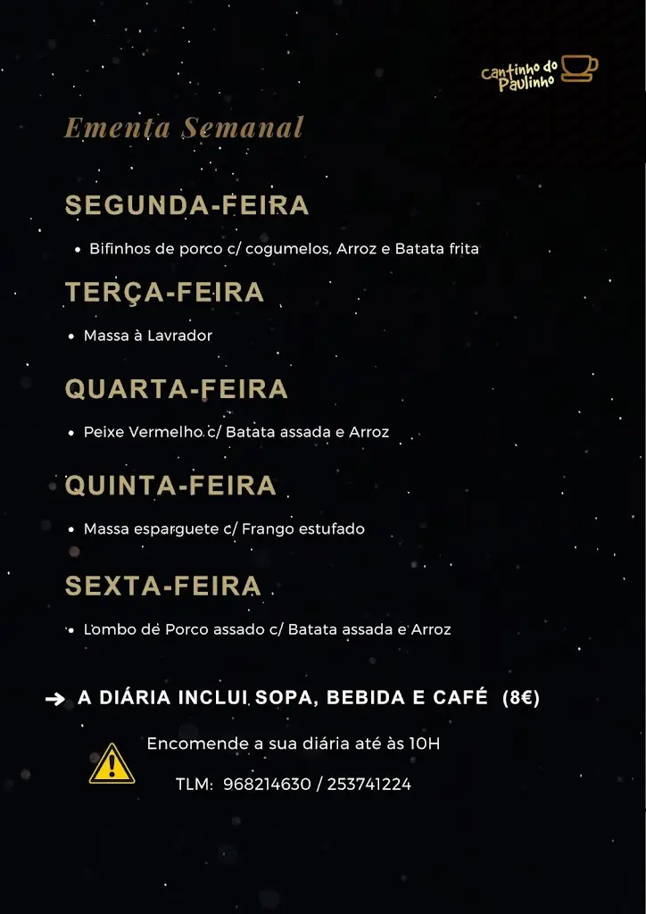 Menu_O Cantinho do Paulinho - Restaurante e café_Vieira do Minho_immagine_2