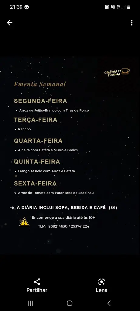 Menu_O Cantinho do Paulinho - Restaurante e café_Vieira do Minho_immagine_4