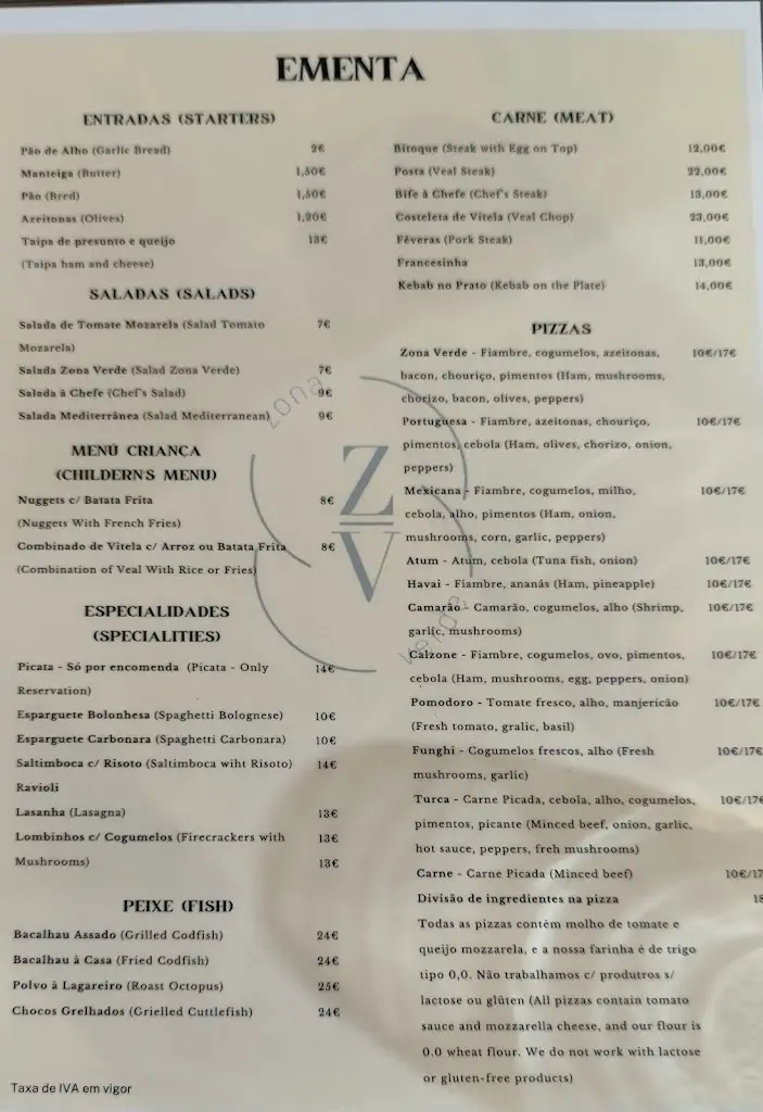 Menu_Restaurante Zona Verde_Freixo de Espada à Cinta_immagine_1