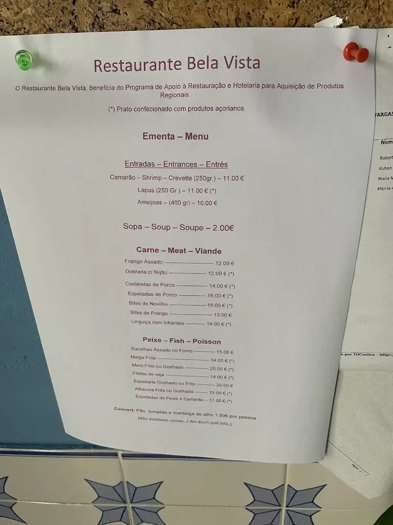 Menu_Restaurante Bela Vista_Horta_immagine_4