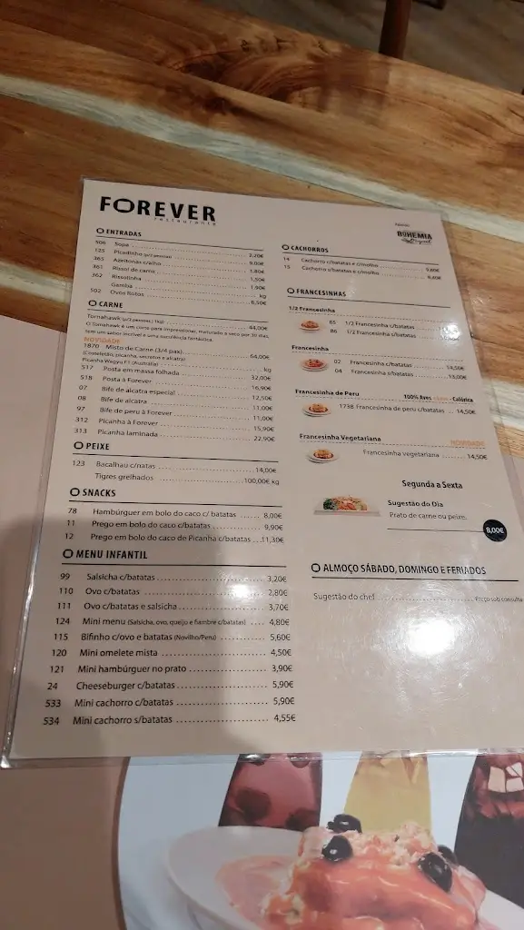 Menu_Forever - restaurante_Vila Nova de Famalicão_image_1