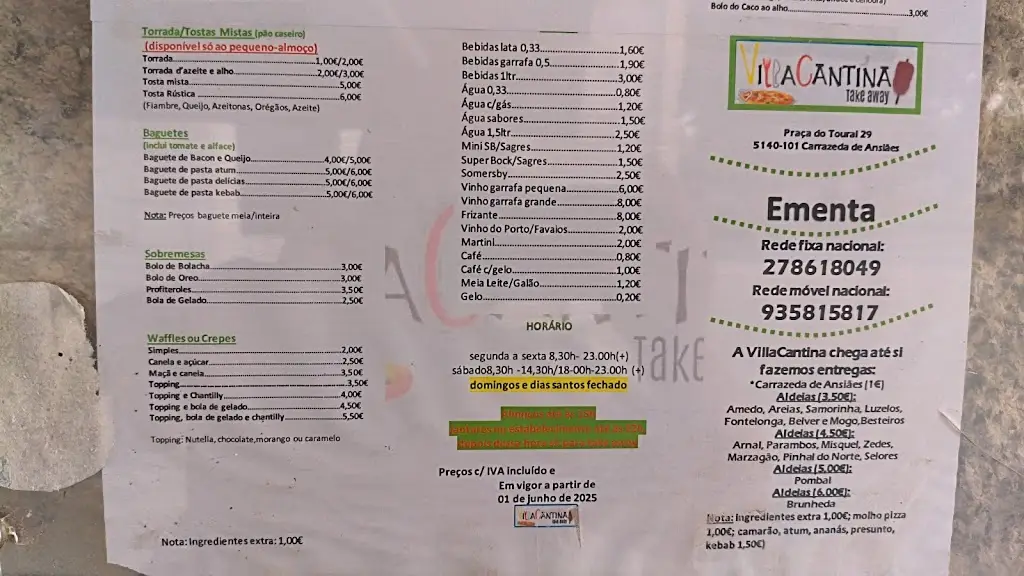 Menu_VillaCantina_Carrazeda de Anciães_immagine_1