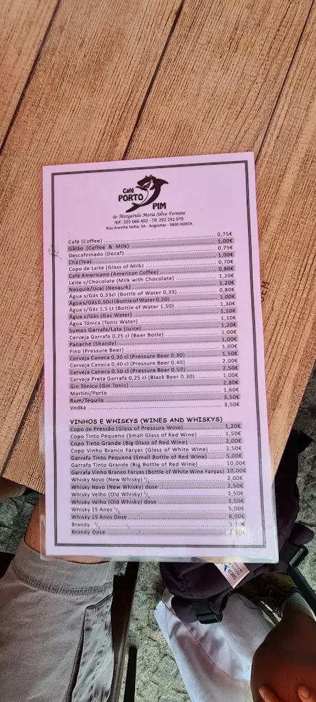 Menu_Cafe Do Porto Pim_Horta_immagine_3