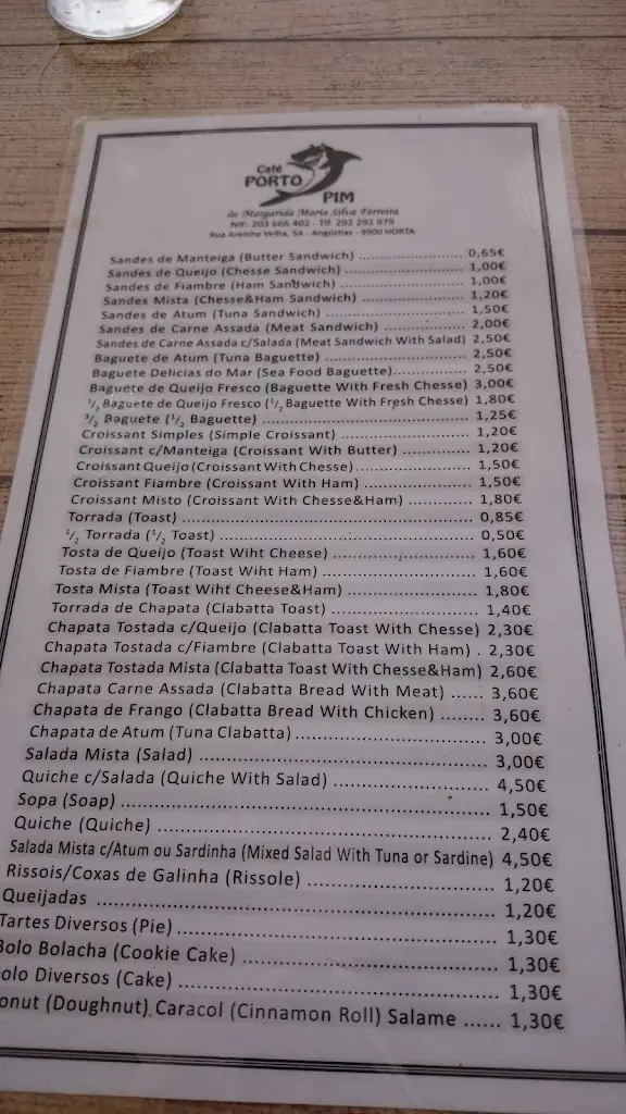 Menu_Cafe Do Porto Pim_Horta_immagine_4